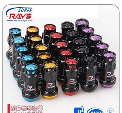 工廠直銷RACING雅閣思域思伯睿日產(chǎn)汽車改裝防盜輪轂螺